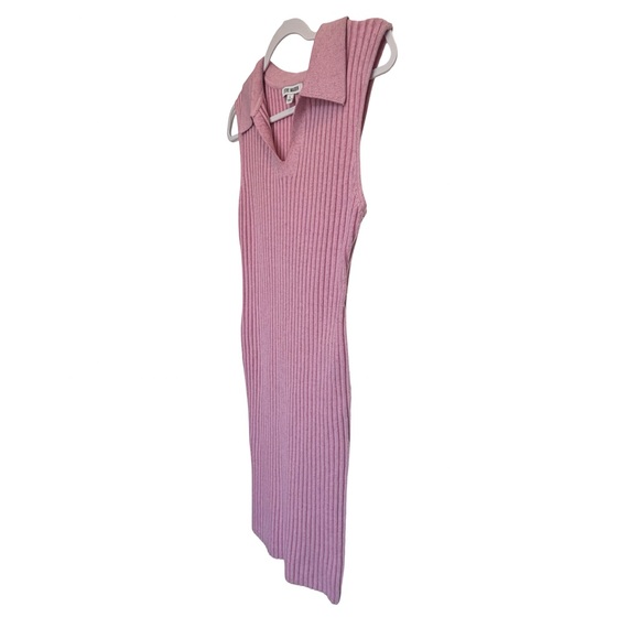 Steve Madden Ribbed Pink Midi Sleeveless Sweater Dress Large - Picture 8 of 13